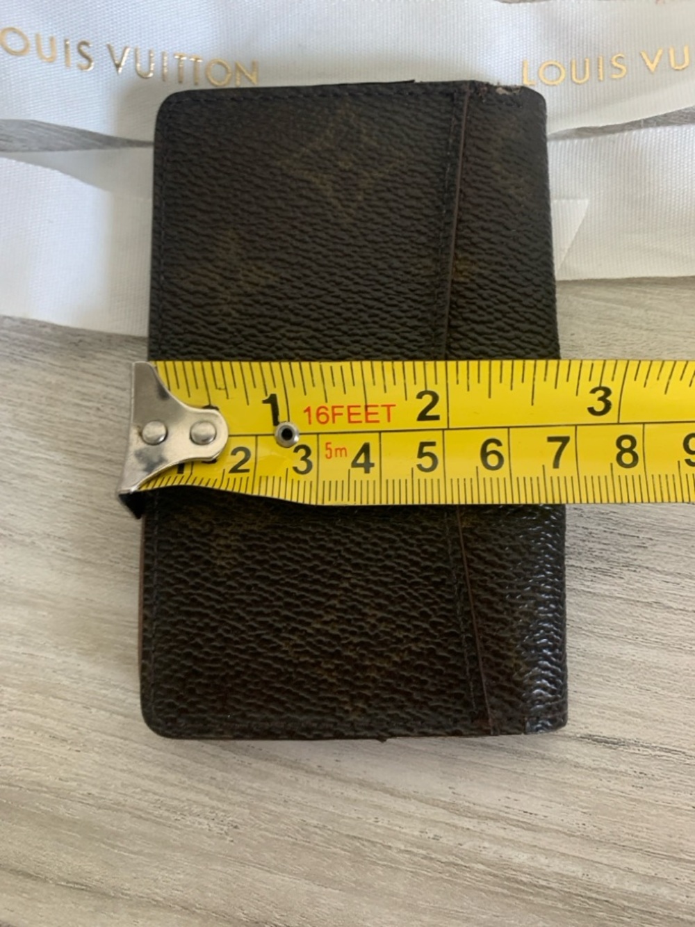 Vintage Compact Louis Vuitton card holder in dark brown monogram canvas. - Picture 11 of 12